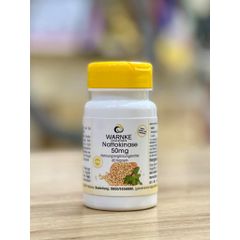 Viên uống chống đột quỵ WARNKE Nattokinase giúp ổn định huyết áp, hỗ trợ sức khỏe người cao tuổi, lọ 60 viên hàng ĐỨC