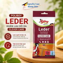 Khăn ướt lau đồ da Poliboy Leder Clever làm sạch vết bẩn, sáng bóng