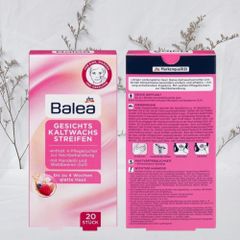 Miếng dán tẩy lông cho vùng mặt Balea Gesicht, hộp 20 miếng
