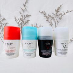 Lăn khử mùi VICHY, giảm tiết mồ hôi, giữ cơ thể luôn khô thoáng, còn hàng màu Xanh