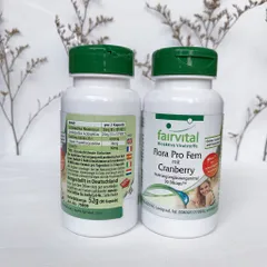 Viên uống  phụ khoa FAIRVITAL giúp làm sạch, giảm nguy cơ nhiễm trùng vùng kín của phụ nữ, lọ 90 viên