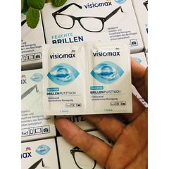(Quà tặng cho khách mua hàng) Giấy lau kính VISIOMAX làm sạch kinh, lau mờ bụi bẩn bán lẻ theo gói ( hộp 52 gói nhỏ)