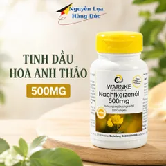 Tinh dầu hoa anh thảo  WARNKE 500mg giúp điều hòa nội tiết tố nữ,giảm rụng tóc,giúp tóc bóng mượt, lọ 100 viên