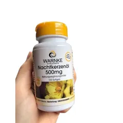 Tinh dầu hoa anh thảo  WARNKE 500mg giúp điều hòa nội tiết tố nữ,giảm rụng tóc,giúp tóc bóng mượt, lọ 100 viên