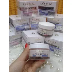 Bộ em dưỡng da Loreal Hydra Active ngày và đêm cho da khô nẻ và nhạy cảm