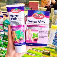 Kem bôi giãn tĩnh mạch Abtei Venen Aktiv giúp đàn hồi tĩnh mạch tuýp 125ml
