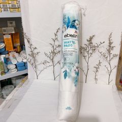 Bông tẩy trang EBELIN giúp làm sạch da dầu, khô thoáng lỗ chân lông, hộp 140 miếng nhỏ
