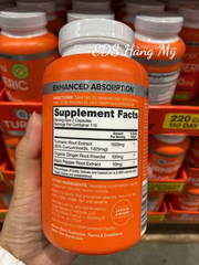 Viên uống tinh chất nghệ Qunol Turmeric 1500mg.220 vien cua my