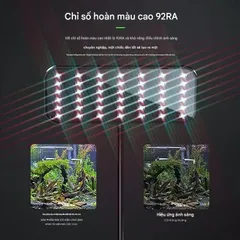 Đèn Led Kẹp Bể Cá XML T103 | Led bể Thủy Sinh Màu Đen | Đèn Kẹp Bể Thủy Sinh Đủ Quang Phổ