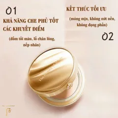 Phấn phủ  Whoo vàng Two Way Pact Độ Che Phủ Hoàn Hảo, Bật Tone Sáng, Che Khuyết Điểm.