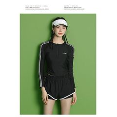 Bộ đồ bơi nữ kéo khoá ,áo tắm biển dài tay quần short chất thun lạnh phong các Hàn Quốc