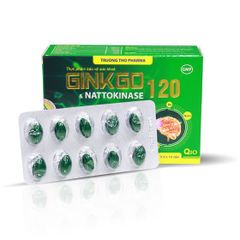 Viên uống bổ não GINKGO NATTOKINASE 120 lưu thông máu não, tăng cường trí nhớ, cải thiện giấc ngủ 01 hộp 100 viên