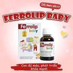 Sắt Siro Ferrolip Baby-Sắt hữu cơ nhỏ giọt Vị Đào Thơm Ngon Cho Bé -Nhập khẩu chính hãng Lọ 30 ML
