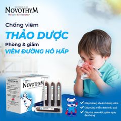 Ống Uống Novothym.Giảm Đường Hô Hấp,Viêm Đau Rát Họng,Tăng Đề Kháng đường hô hấp Cho Bé