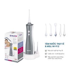 Máy Tăm nước B.WELL WI-912 vệ sinh răng miệng - phiên bản cải tiến 5 đầu, 3 chế độ phun, dễ sử dụng, tiện lợi (bwell)