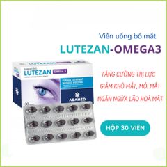 Viên Bổ Mắt LUTEZAN Omega 3 Giảm Mờ Mắt Khô Mắt Ngăn Ngừa lão Hóa Cho Mắt Hộp 30 viên- NK balan