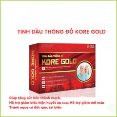[CHÍNH HÃNG]Viên Uống Tinh dầu thông đỏ kore gold Hỗ Trợ Sức Khoẻ Tim Mạch, Giúp Ổn Định huyết áp, giảm mỡ máu-hộp 50v