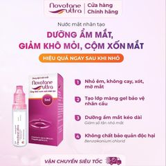 Nước Mắt Nhân Tạo Dưỡng Ẩm Mắt, Giảm Khô Mắt, Mỏi mắt, Mờ Mắt Novotane Ultra 5ml