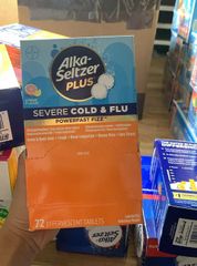 Sủi giảm cảm lạnh Alka Seltzer Plus Cold Flu PowerFast Fizz 72 viên (Citrus)