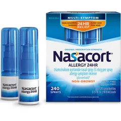 Hộp ịt mũi giảm viêm xoang, dị ứng Nasacort Allergy 24hr Non-Drowsy Nasal Spray 16,9ml x2 chai
