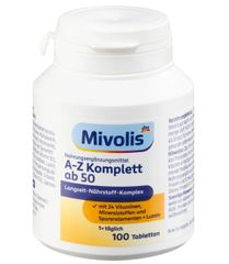 Vitamin Tổng Hợp Mivolis A-Z Depot 100 Viên - Bổ Sung Sức Khỏe Toàn Diện, Tăng Cường Đề Kháng và Nâng Cao Chất Lượng Cuộc Sống