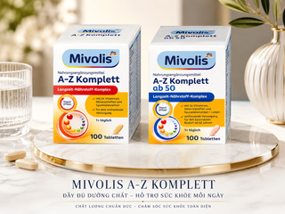 Vitamin Tổng Hợp Mivolis A-Z Depot 100 Viên - Bổ Sung Sức Khỏe Toàn Diện, Tăng Cường Đề Kháng và Nâng Cao Chất Lượng Cuộc Sống