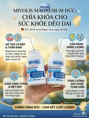 Viên Uống Mivolis Magnesium 300 Viên - Bổ Sung Magie Cho Cơ Bắp & Thần Kinh, Hỗ Trợ Giảm Chuột Rút, Căng Cơ, Duy Trì Sức Khỏe