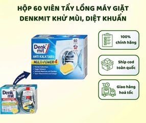 Viên Tẩy Lồng Máy Giặt Denkmit Đức 60 Viên - Giải Pháp Sạch Sâu, Khử Mùi, Diệt Khuẩn, Bảo Vệ Quần Áo và Tuổi Thọ Máy Giặt