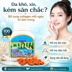 Vitatree Marine Collagen Plus 100 viên - Collagen biển, nhau thai cừu, sữa ong chúa đẹp da