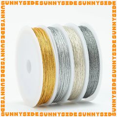 Cuộn Dây Xoắn Ánh Nhũ Lấp Lánh 6 Sợi Đan Vòng Tay Làm Handmade Trang Sức Thắt Vòng Cuộn 20m