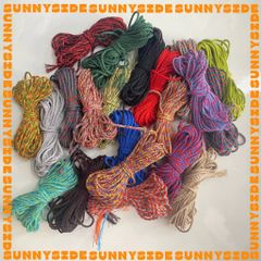 [1.5mm] Dây Chỉ Ngũ Sắc Tây Tạng Sợi Cotton Đan Vòng Làm Handmade Trang Sức Thắt Vòng Phong Cách Dân Tộc