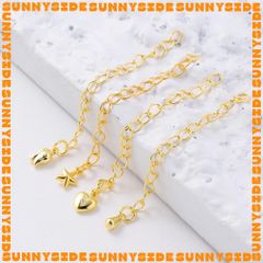 02 Dây Xích Nối Dài Tăng Đơ Kèm Đuôi 5cm Mạ Vàng Cao Cấp 18K Làm Trang Sức Phụ Kiện Handmade DIY
