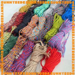 [1.5mm] Dây Chỉ Ngũ Sắc Tây Tạng Sợi Cotton Đan Vòng Làm Handmade Trang Sức Thắt Vòng Phong Cách Dân Tộc