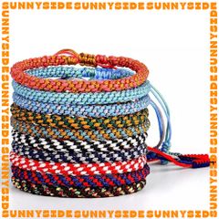 Dây Chỉ Ngũ Sắc Tây Tạng Sợi Cotton Đan Vòng Làm Handmade Trang Sức Thắt Vòng Phong Cách Dân Tộc