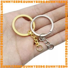 02 Móc Khoá Khoen Tròn Dẹp Loại 1 Bền Màu Móc Chìa Khoá Móc Cài Thú Handmade DIY