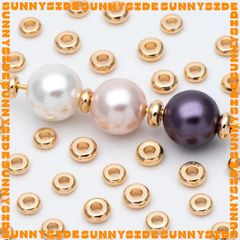 Gói 20 Cái Charm Khoen Tròn Chặn Hạt Làm Vòng Inox Thép Không Gỉ Mạ Vàng Cao Cấp Làm Trang Sức Handmade DIY