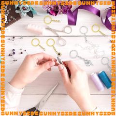 02 Móc Khoá Khoen Tròn Dẹp Loại 1 Bền Màu Móc Chìa Khoá Móc Cài Thú Handmade DIY