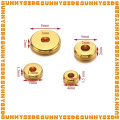 Gói 20 Cái Charm Khoen Tròn Chặn Hạt Làm Vòng Inox Thép Không Gỉ Mạ Vàng Cao Cấp Làm Trang Sức Handmade DIY