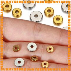 Gói 20 Cái Charm Khoen Tròn Chặn Hạt Làm Vòng Inox Thép Không Gỉ Mạ Vàng Cao Cấp Làm Trang Sức Handmade DIY