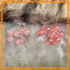 1 Hạt Đá Thach Anh Dâu Tây Hồng 3A Tự Nhiên 100% Dùng Làm Trang Sức Thủ Công Mix Chuỗi Hạt Xỏ Vòng Tay