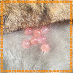1 Hạt Đá Thach Anh Dâu Tây Hồng 3A Tự Nhiên 100% Dùng Làm Trang Sức Thủ Công Mix Chuỗi Hạt Xỏ Vòng Tay