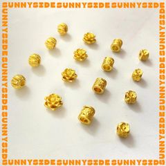 02 Charm Đệm Vàng Cao Cấp Phụ Kiện Xâu Mix Vòng Tay Phong Thủy Nam Nữ Làm Trang Sức Handmade DIY