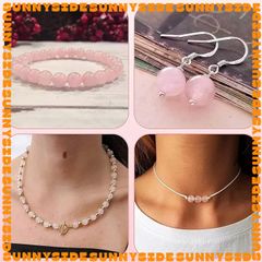 1 Hạt Đá Thach Anh Hồng 3A Tự Nhiên 100% Dùng Làm Trang Sức Thủ Công Mix Chuỗi Hạt Xỏ Vòng Tay