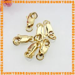 Khoá Càng Cua Mini Mạ Vàng 14K Cao Cấp 10mm Kèm Khoen Tròn Làm Trang Sức Handmade DIY