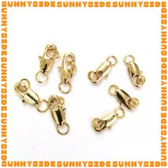 Khoá Càng Cua Mini Mạ Vàng 14K Cao Cấp 10mm Kèm Khoen Tròn Làm Trang Sức Handmade DIY