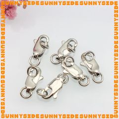 Khoá Càng Cua Mini Mạ Vàng 14K Cao Cấp 10mm Kèm Khoen Tròn Làm Trang Sức Handmade DIY