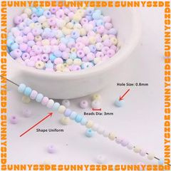 Gói 10g Hạt Cườm Tròn 3mm Cao Cấp Màu Matte Xỏ Vòng Tay Vòng Cổ Trang sức Phụ Kiện Handmade