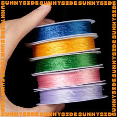 Cuộn Dây Đan Vòng Tay Chất Liệu Polyester Xoắn 0.8mm Cuộn 10m Làm Handmade Trang Sức Thắt Vòng