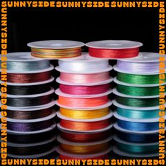 Cuộn Dây Đan Vòng Tay Chất Liệu Polyester Xoắn 0.8mm Cuộn 10m Làm Handmade Trang Sức Thắt Vòng