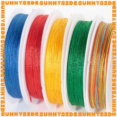 Cuộn Dây Đan Vòng Tay Chất Liệu Polyester Xoắn 0.8mm Cuộn 10m Làm Handmade Trang Sức Thắt Vòng